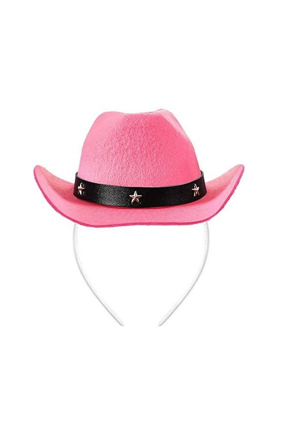Party Props Cowboy Cap Headband Cowgirl Hat Hairhoop Hairband for Child Adult Musical Festival Headdress