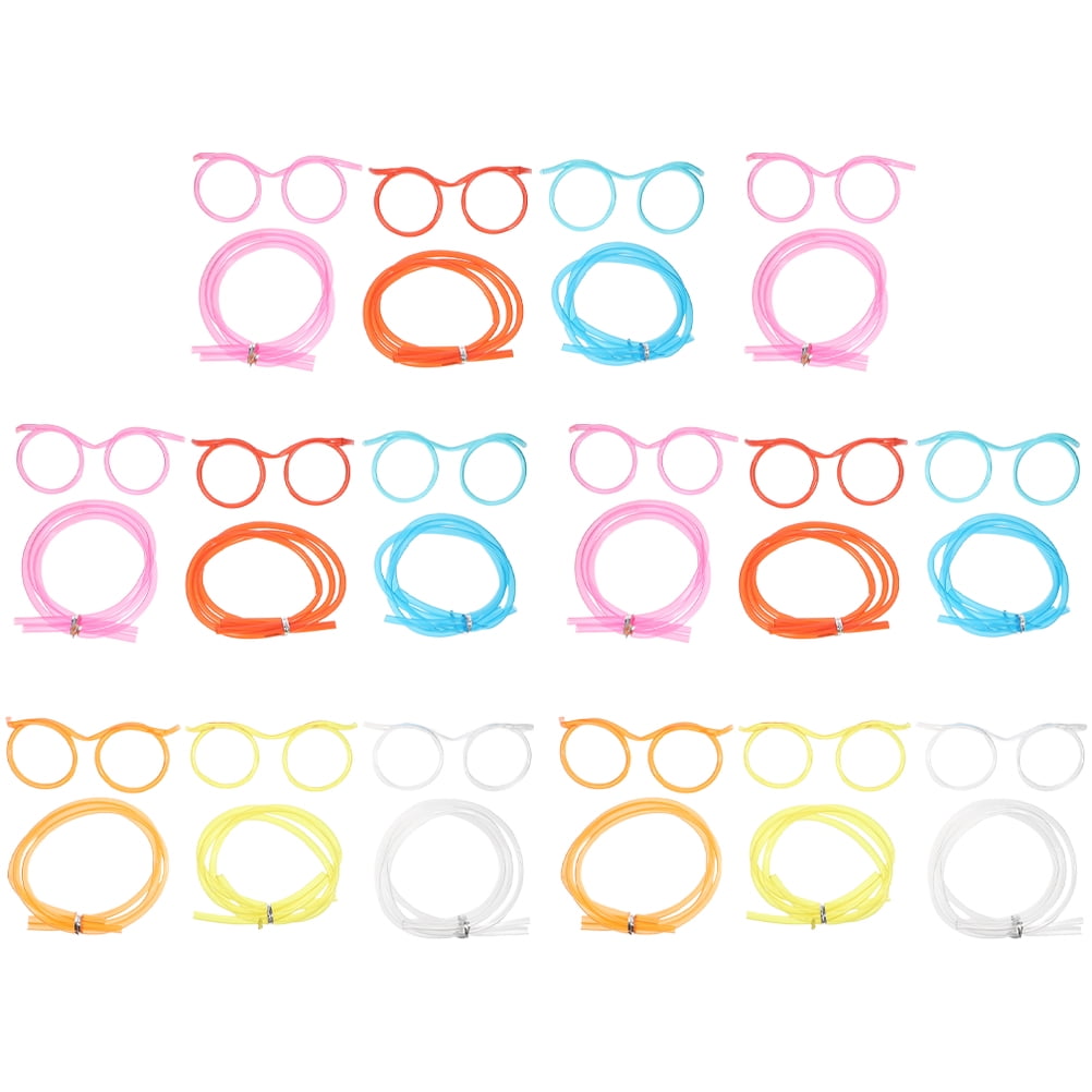 Party Props Teen Gifts Funny Glasses Straw Straws for Eyeglasses Kids
