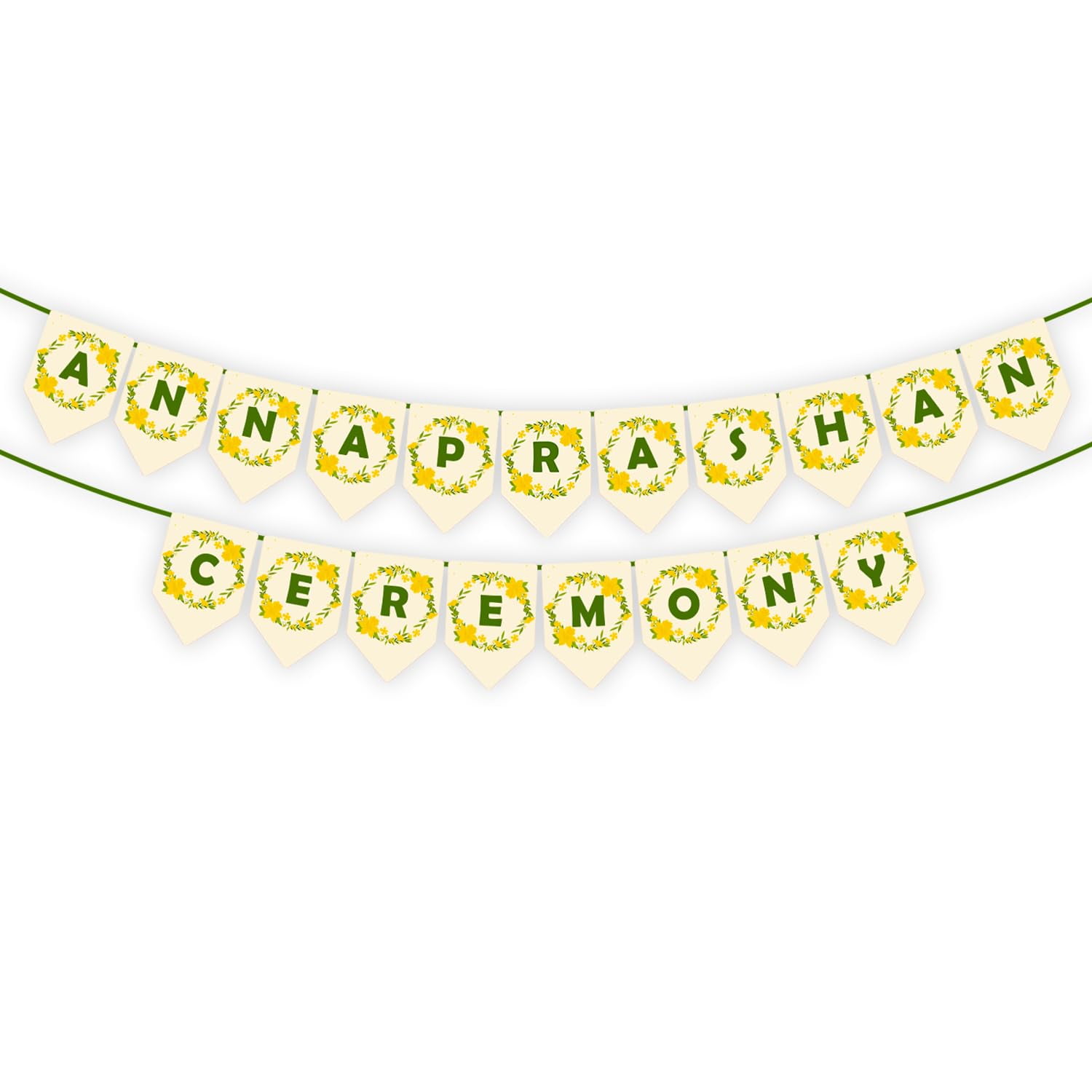 Party Propz Floral Design Shubh Annaprashan Banner 1 Pc Baby Rice ...