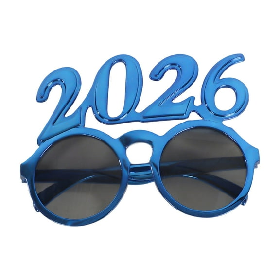 Party Ready 2026 Themed Eyewear Round Lens Design Festive Celebration Glasses Practical PC Festival Glasses For Women