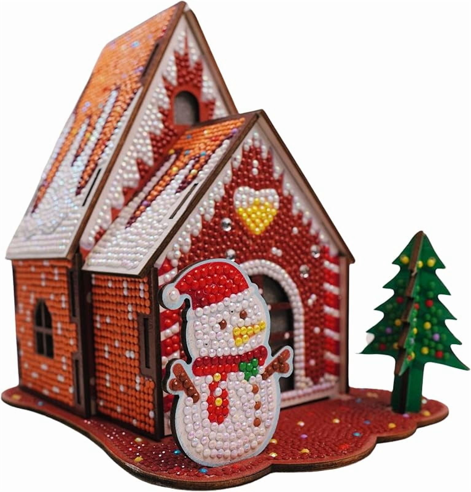 Party Ready 3D Diamond Painting Gingerbread House Christmas Cabin Kit ...