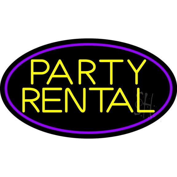 Party Rental 2 LED Neon Sign 20 x 37 - inches, Black Square Cut Acrylic Backing, with Dimmer - Bright and Premium built indoor LED Neon Sign for Event, Party.