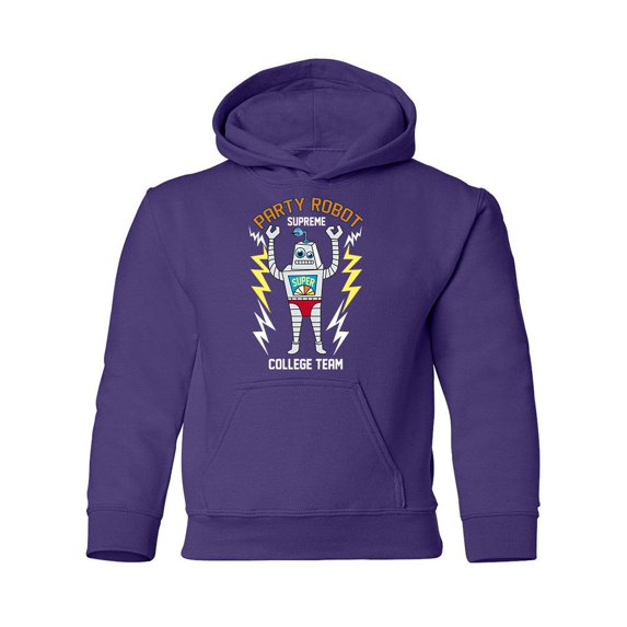 Party Robot Hoodie Juniors -Image by Shutterstock, Large