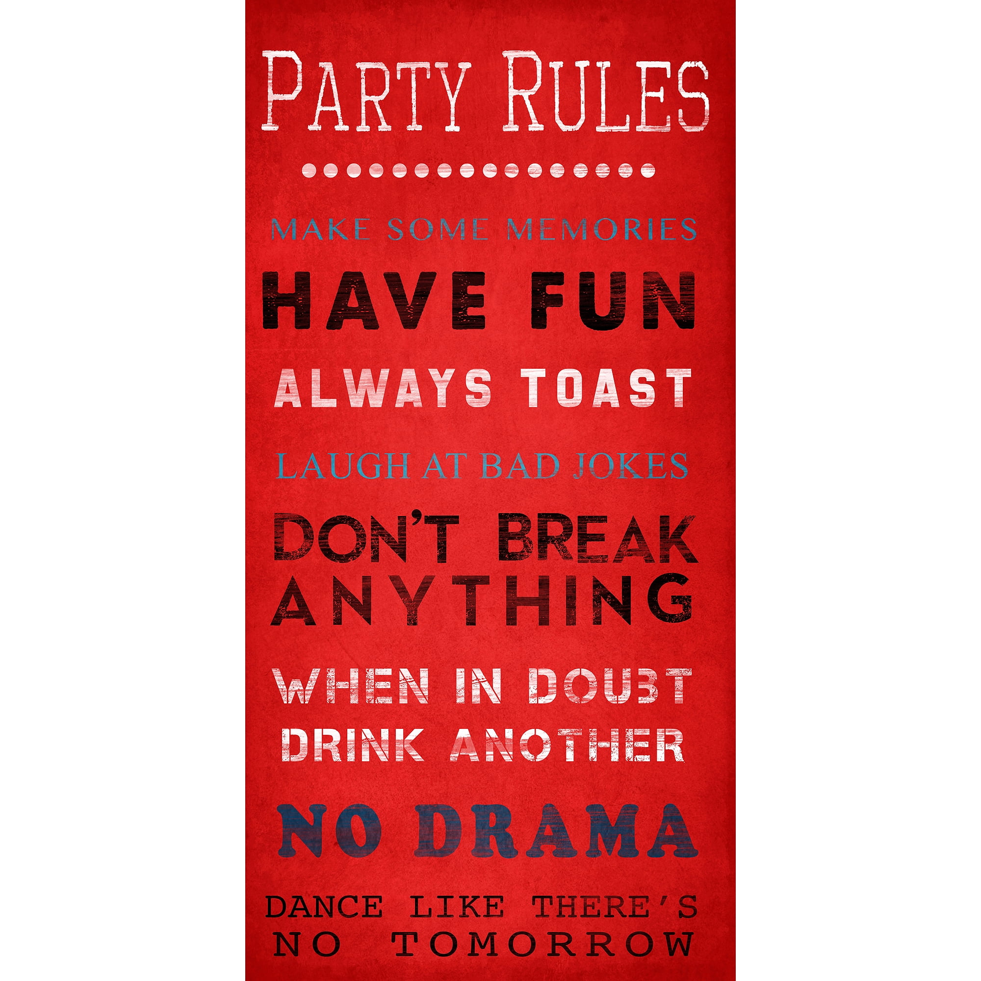 party-rules-iii-wall-art-walmart