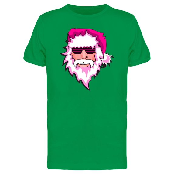 Party Santa Claus Pink Tee Men's -Image by Shutterstock