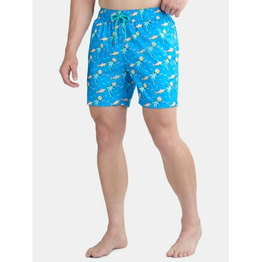 Party Sharks Men's Swim Trunks, 6.5" Inseam, Sizes S-XL