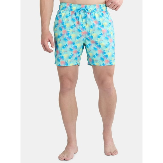 Party Sharks Men's Swim Trunks, 6.5" Inseam, Sizes S-XL