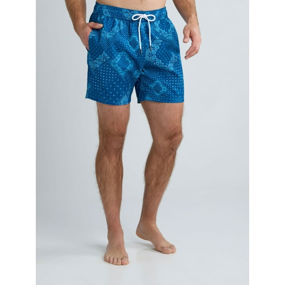 Party Sharks Men's Swim Trunks, 6.5" Inseam, Sizes S-XL