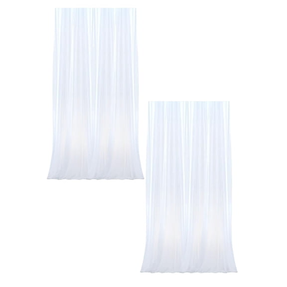Party Sheer Curtain Event Photography Background, Sheer Backdrop for Wedding Birthday Celebration Memorial Day, Decorative Gauze Curtain for Party Decor