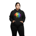 thumbnail image 1 of Gildan Heavy Blend Women's Hooded Sweatshirt, Multicolor Lips Print, Black, Size M, 1 of 9