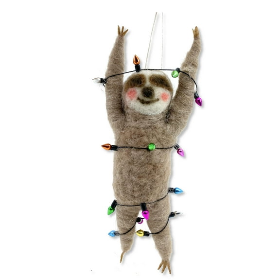 Party Sloth Ornament Wool Christmas Tree Decoration