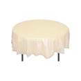thumbnail image 1 of Party Source 12 Count Ivory 84 inch Round Plastic Tablecloths, 1 of 1