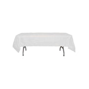 Party Source *12 Count* White Rectangular Plastic Tablecloths 54 x 108