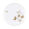 thumbnail image 1 of Party Source Butterfly Collection Gold / White 6" Round Plastic Cake / Dessert Plates (120 Count), 1 of 6