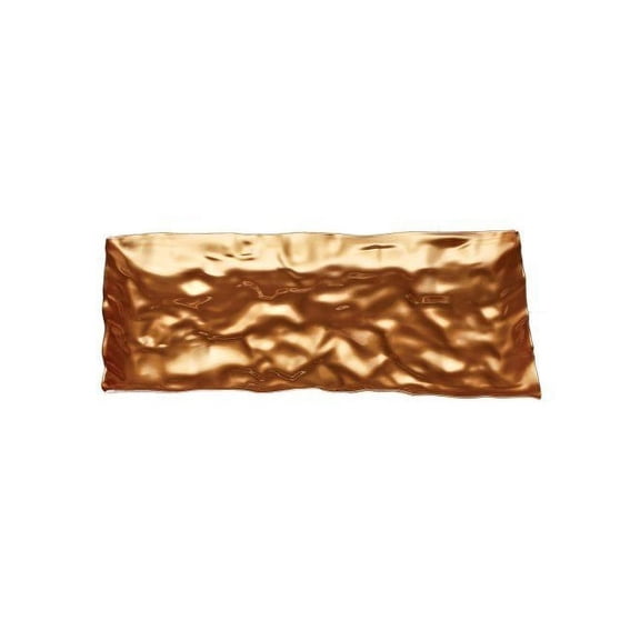 Party Source Contemplate Copper Rectangular Plastic Serving Tray 5 x 10.75 Inch 25ct.