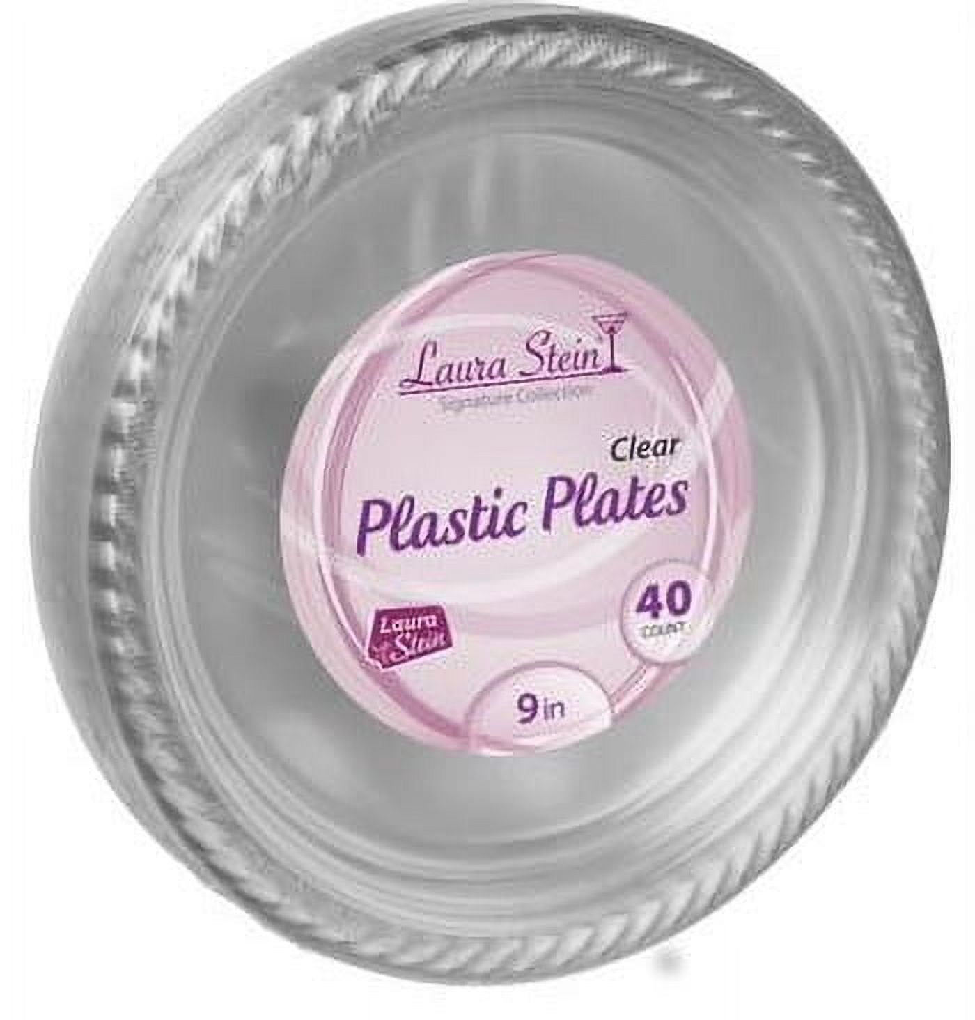 Party Source 9" Cyber Blowout Clear Plastic Party Plates 40 Count