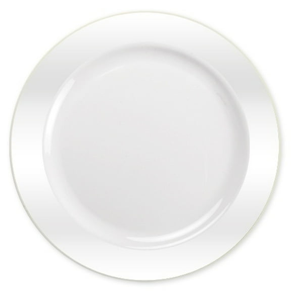 Party Source Magnificence Pearl 6.25" Round Plastic Dessert Plates 40ct