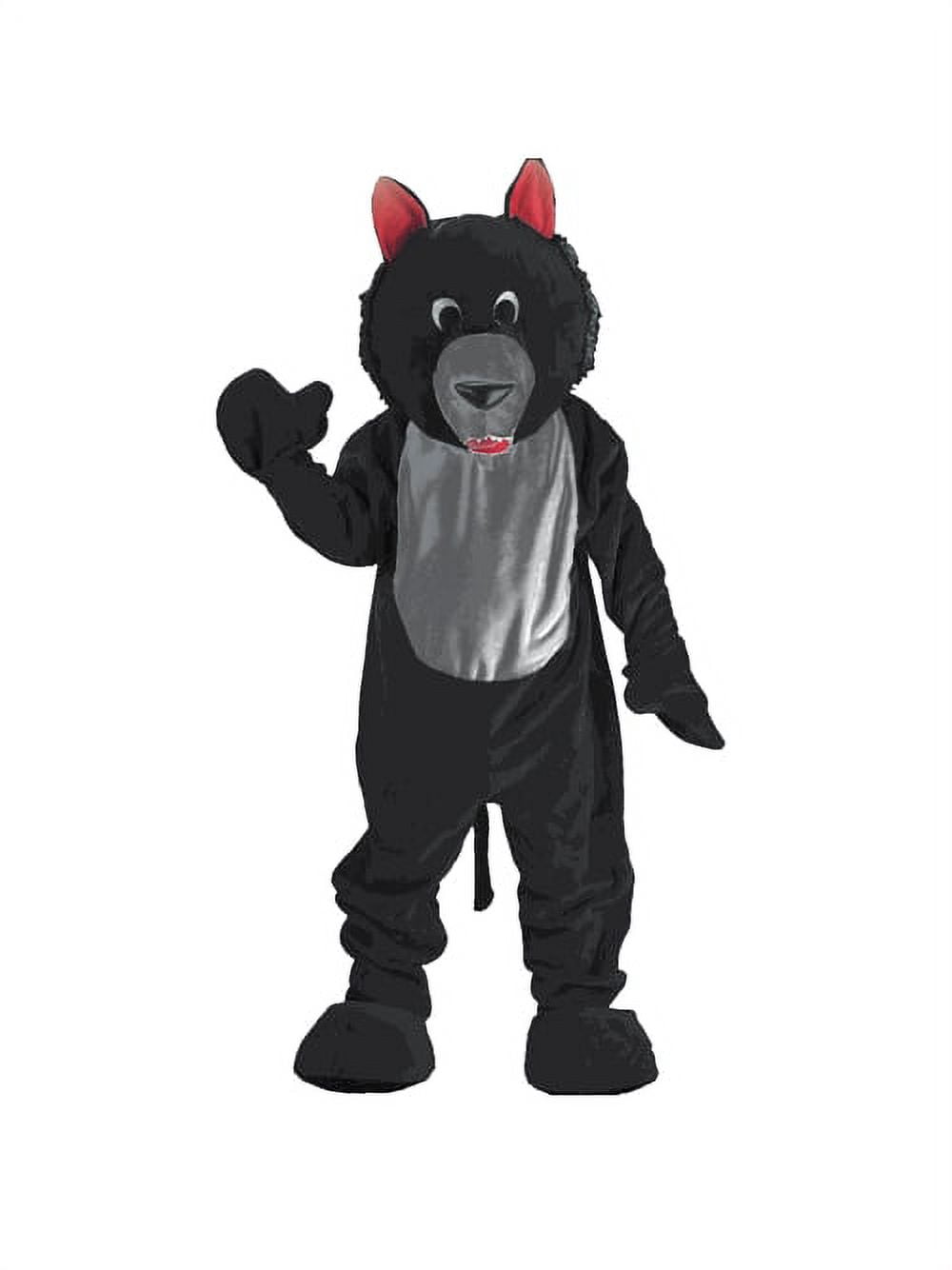 Party Source Plush Black Wolf Mascot Costume size Adult
