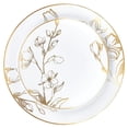 thumbnail image 1 of Party Source White W/ Gold 10 inch Dinner Wedding Party Plastic Plate 120 Count, 1 of 1
