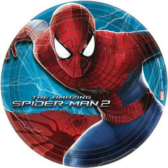 Party Spider-Man Disposable Paper Plates, 8 Count