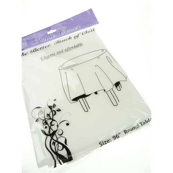 Party Spin Round Table-Cloth Cover Table Overlay, 96-inch