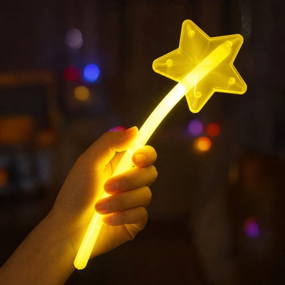 Party Star Glow Wand,Randomly Colored Fluorescent Five Pointed Star Glow Sticks for Parties Halloween Concert Nights, Portable Photo Props with Bright Glow