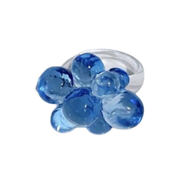 Party Statement Rings Hand Jewelry Unique Bead Acrylic Rings Offering a Fashion Look for Those Who Embraces Individuality