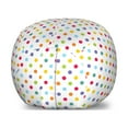 thumbnail image 1 of Geometric Storage Toy Bag Chair, Vintage Polka Dots Pastel Colors on Blank Background Cheerful Desing Illustration, Stuffed Animal Organizer Washable Bag, Small Size, Multicolor, by Ambesonne, 1 of 3
