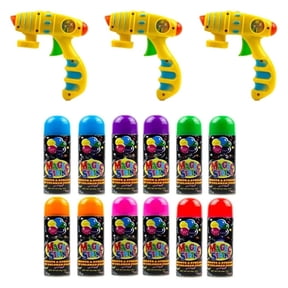 Party Streamer - Ultimate Spray String for Kids Christmas Party. Elevate Your Celebrations with Crazy String Fun! Comes with 12 Party Spray String in Can (3oz) & 3 Streamer Shooter