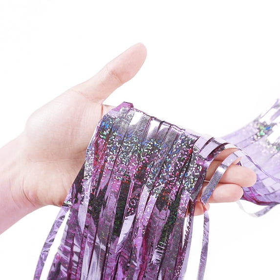Party Supplies 1 PC Foil Curtain Rain Curtain for Birthday Wedding Party Bright Decoration
