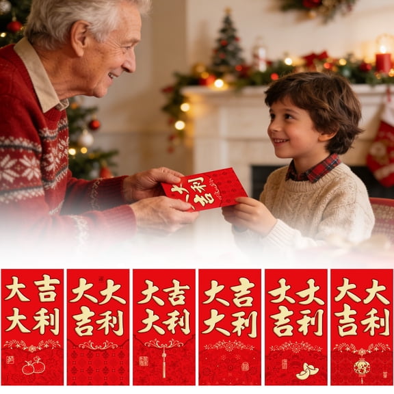 Party Supplies,6 Designs Chinese New Year Red Envelopes 2026 Bao Envelopes Red Packets Lai See For Spring Festival New Year