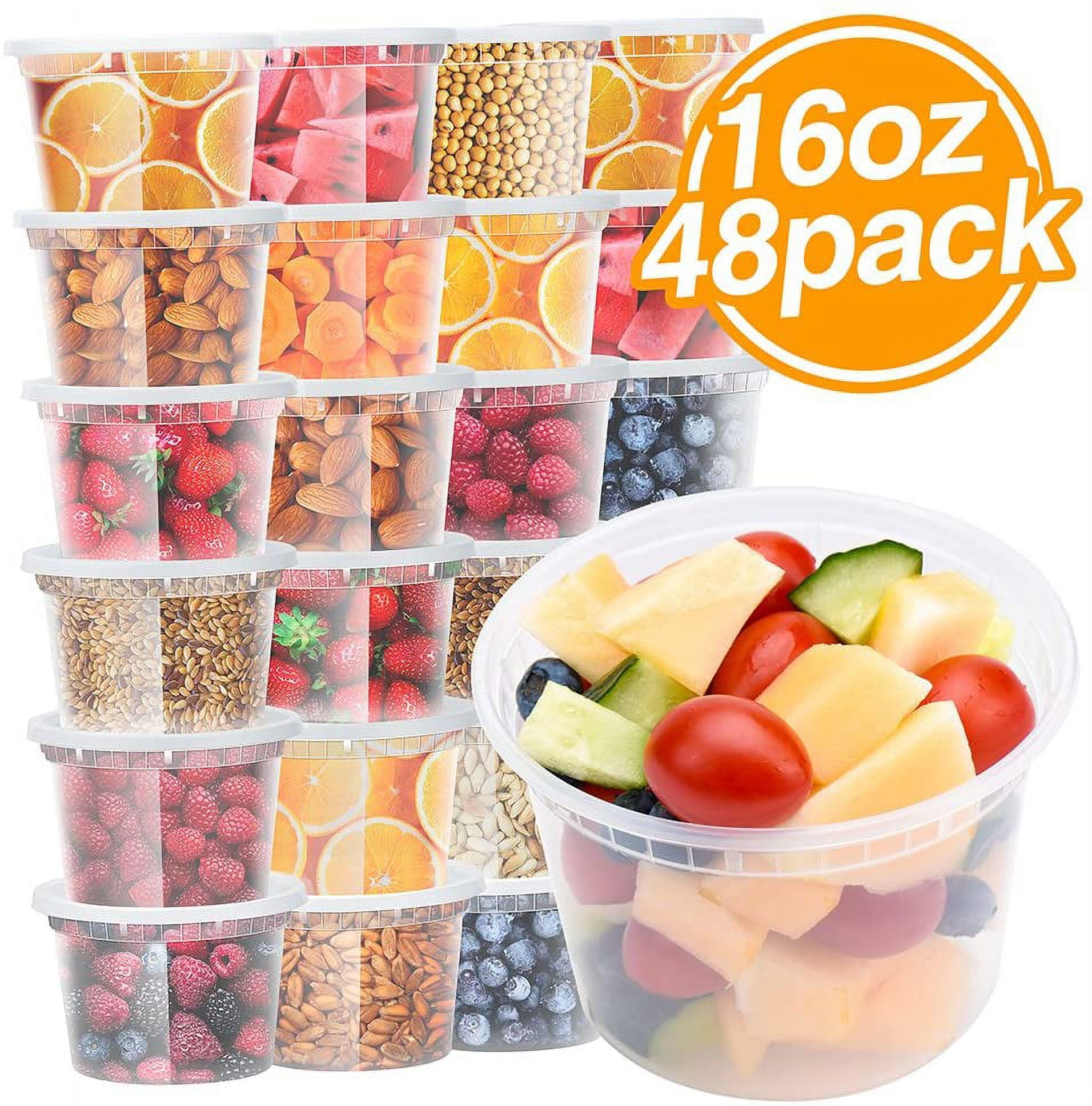Glotoch Meal Prep Container, 50 Pack 28 Oz 1 Compartment to Go
