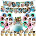 thumbnail image 1 of Party Supplies Moana Birthday Party Supplies and Decorations Set Happy Birthday Banner, 1 of 3