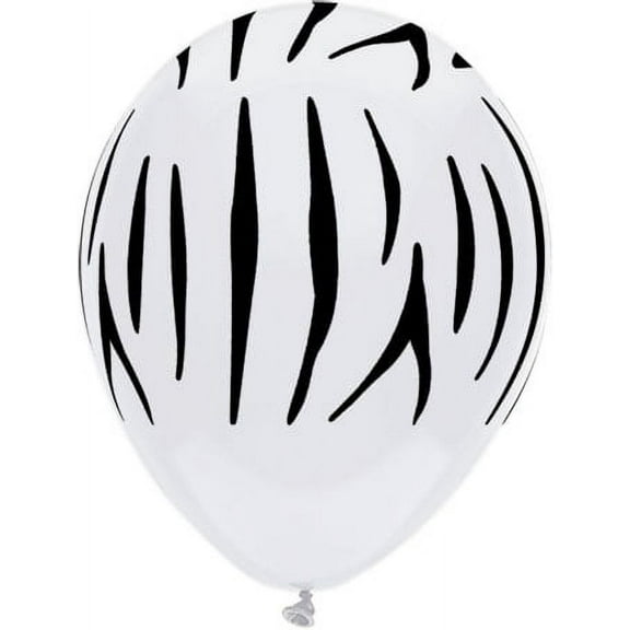 Party Supplies Pioneer Funsational Special Balloons 8 ct 12" Zebra Stripes 27220