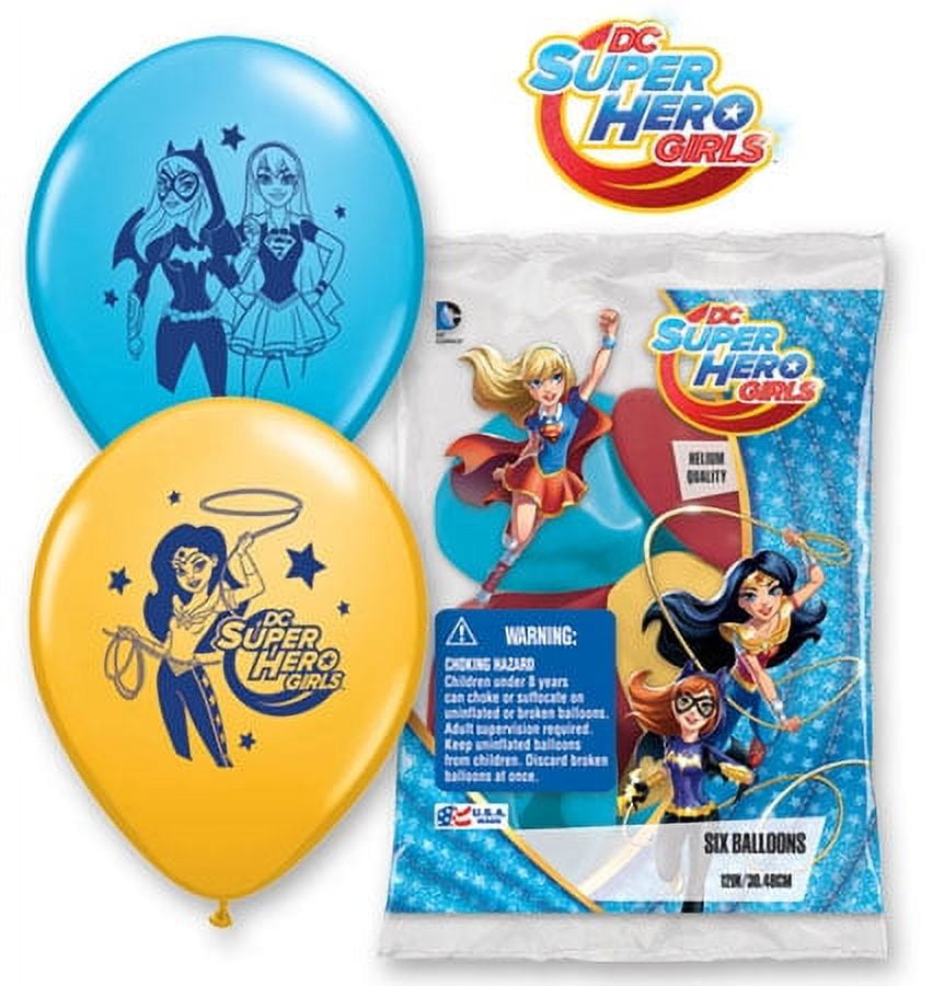 PIONEER NATIONAL LATEX Party Supplies - Pioneer Latex Balloons 6 ct 12" DC Super Hero Girls 44907
