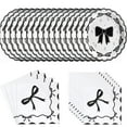 thumbnail image 1 of Party Supplies Set,Bexikou 20 Sets Birthday Party Plates and Napkins for Wedding Bridal Shower Baby Shower Holiday Parties,Black, 1 of 5