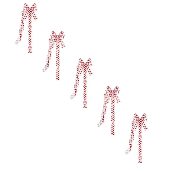 Party Supplies,Valentine's Day Heart Large Bow Decoration 2mPolyester Fringe Bow For Cabinet Doors No Batteries Needed Easy To Install Festive Home Decor
