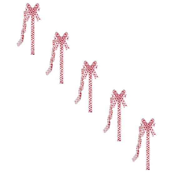 Party Supplies,Valentine's Day Heart Large Bow Decoration 2mPolyester Fringe Bow For Cabinet Doors No Batteries Needed Easy To Install Festive Home Decor