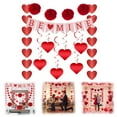 thumbnail image 1 of Party Supplies,Valentines Day Decorations Set Hanging Heart Love And Wooden Beads Garlands Banner For Home Classroom Wedding And, 1 of 9