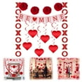 thumbnail image 1 of Party Supplies,Valentines Day Decorations Set Hanging Heart Love And Wooden Beads Garlands Banner For Home Classroom Wedding And, 1 of 9