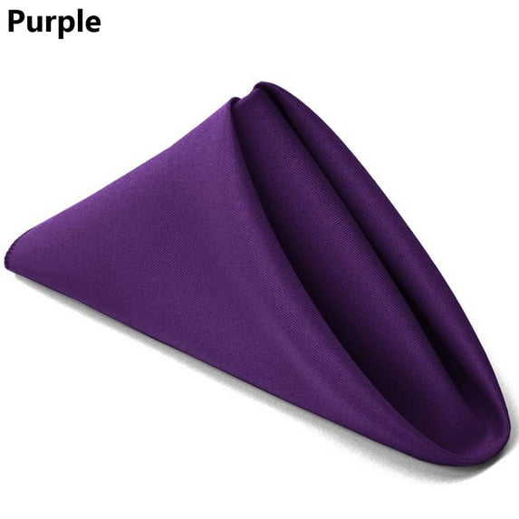 Party Supplies Washable Table Linen Wedding Table Cloth Dinner Napkins Cloth Napkins Solid Red PURPLE