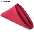 thumbnail image 1 of Party Supplies Washable Table Linen Wedding Table Cloth Dinner Napkins Cloth Napkins Solid Red WINE RED, 1 of 8