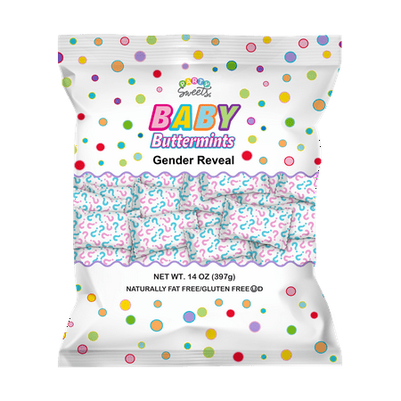 Party Sweets Baby Shower Buttermints, Gender Reveal, Gluten Free, Fat Free, 14 oz