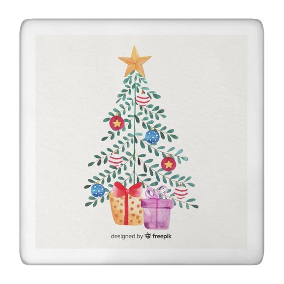 Party Table Protection with Christmas Cheer: 36x36 Square Elastic Tablecloth, Soft Stretch Fabric Lies Flat, Resists Wrinkles and is Easy to Maintain