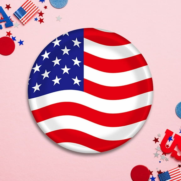 Party Tableware under $5! Xqxayjr Independence Day Party Supplies, USA Flag Themed Tableware Set, Red White Blue Plates Cups Napkins, Patriotic July 4th Celebration Decor