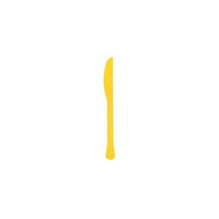 Party Tableware Amscan Premium Yellow Sunshine Heavy Weight Plastic Knives (48pc Set)