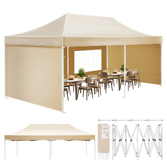 LEDMOMO  Outdoor Canopy Tent with Reinforced Frame and Water-Resistant Fabric