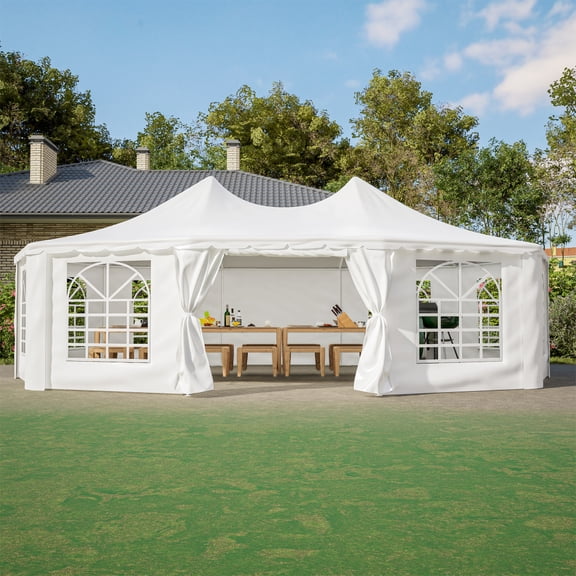 Party Tent Heavy Duty, Large Wedding Event Shelters with Removable Sidewalls, Outdoor Canopy Gazebo Commercial Tents for Parties Carport Camping Garden Patio Wedding BBQ Commercial