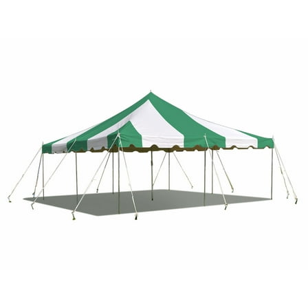 Party Tents Direct Weekender Outdoor Canopy Pole Tent, Green, 20 ft x 20 ft