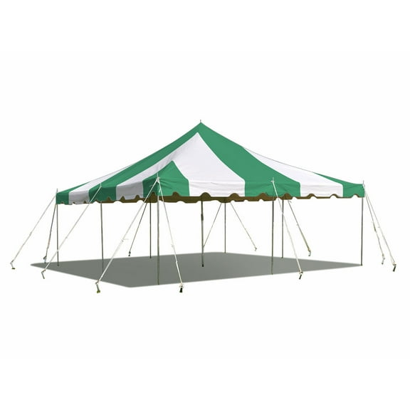 Party Tents Direct Weekender Outdoor Canopy Pole Tent, Green, 20 ft x 20 ft